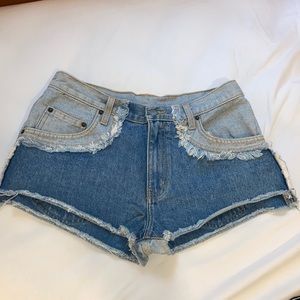 Carmar denim shorts, patchwork